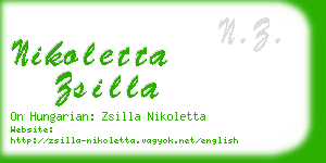 nikoletta zsilla business card